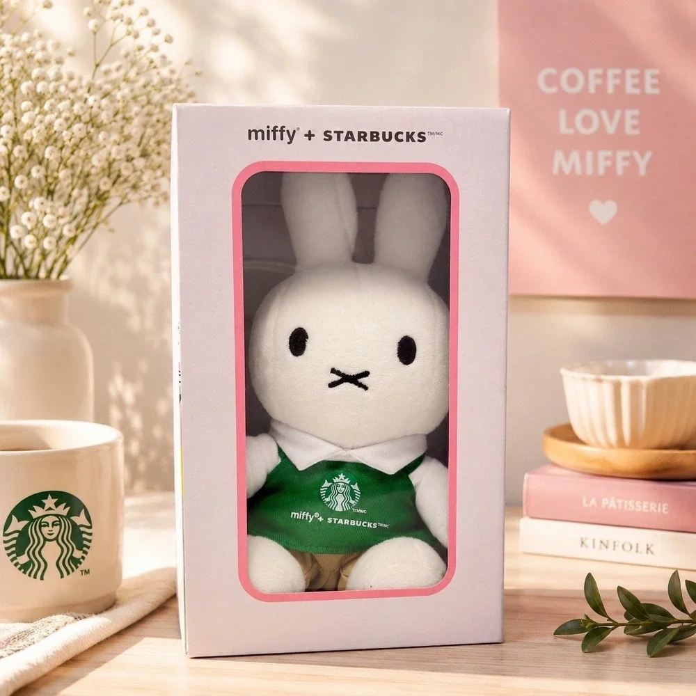 Starbucks Miffy Plush 2026 Limited Edition Green Apron NIB Rare Collab New